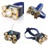 5led Headlamp Usb Rechargeable Super Bright Strong Light Fishing Lights For Outdoor Camping Fishing 9 x 9 x 7cm