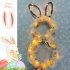 5m Luminous Easter Rabbit Egg Ribbon Lights Led Fairy Lights Ornament For Outdoor Party Garden Decor Golden Ribbon   Warm Light