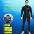 5mm One piece Snorkeling Wetsuit Coldproof Front Zipper Long Sleeves Underwater Surfing Swimsuit black XS 45 50 kg