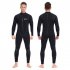 5mm One piece Snorkeling Wetsuit Coldproof Front Zipper Long Sleeves Underwater Surfing Swimsuit black XS 45 50 kg