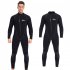5mm One piece Snorkeling Wetsuit Coldproof Front Zipper Long Sleeves Underwater Surfing Swimsuit black S 50 60 kg