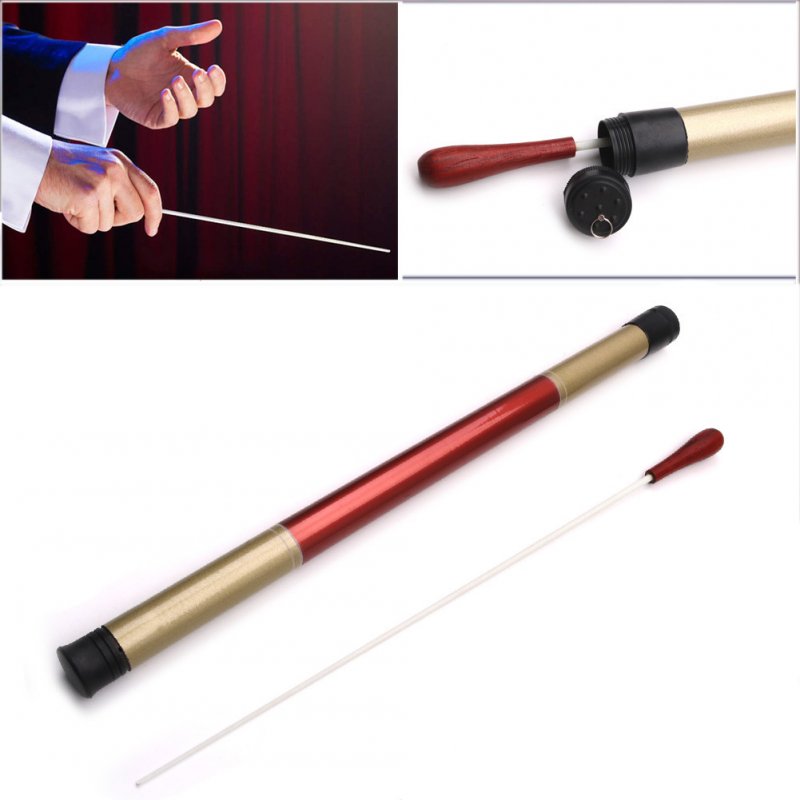 Wooden Baton Band Conductor Stick Rhythm Music Director Orchestra Concert Conducting Rosewood Handle With Tube 