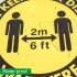 5pcs 10pcs Social Distancing Floor Decals For Floor Safety Notice Floor Marker We Are Stangding Together Stand Here Only 6 feet apart 5pcs