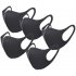 5pcs 10pcs Thin Face Sponge Mask Washable Breathable Reusable Windproof Dust Resistant black 5PCS