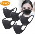 5pcs 10pcs Thin Face Sponge Mask Washable Breathable Reusable Windproof Dust Resistant black 5PCS