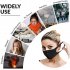 5pcs 10pcs Thin Face Sponge Mask Washable Breathable Reusable Windproof Dust Resistant black 5PCS