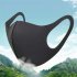 5pcs 10pcs Thin Face Sponge Mask Washable Breathable Reusable Windproof Dust Resistant black 5PCS