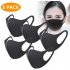 5pcs 10pcs Thin Face Sponge Mask Washable Breathable Reusable Windproof Dust Resistant black 10PCS