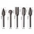 5pcs Double Groove Rotary File  Carbide Rotary Files Set  0 2 x 0 4 Inch Grinding Head Tungsten Carbide Burr Milling Cutter Drill Bit Set For Welding  Chamferin