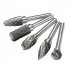 5pcs Double Groove Rotary File  Carbide Rotary Files Set  0 2 x 0 4 Inch Grinding Head Tungsten Carbide Burr Milling Cutter Drill Bit Set For Welding  Chamferin