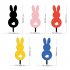 5pcs Easter Colorful Rabbit Acrylic Yard Stakes Double Sided Pattern Yard Signs For Outdoor Festival Decoration set