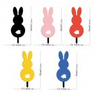 5pcs Easter Colorful Rabbit Acrylic Yard Stakes Double Sided Pattern Yard Signs For Outdoor Festival Decoration set