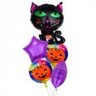 5pcs Halloween Foil Balloons Cat Ghost Spider Pumpkin Bat Balloon For Birthday Halloween Party Decorations Supplies Set 5