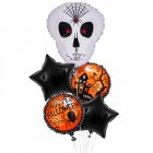 5pcs Halloween Foil Balloons Cat Ghost Spider Pumpkin Bat Balloon For Birthday Halloween Party Decorations Supplies set 1