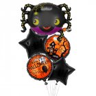 5pcs Halloween Foil Balloons Cat Ghost Spider Pumpkin Bat Balloon For Birthday Halloween Party Decorations Supplies Set 10