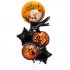 5pcs Halloween Foil Balloons Cat Ghost Spider Pumpkin Bat Balloon For Birthday Halloween Party Decorations Supplies Set 12