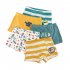 5pcs Kids Underwears Boy Pure Cotton Breathable Stripe Fashion Boxer Briefs As shown