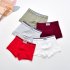 5pcs Kids Underwears Boy Pure Cotton Breathable  Soild Color Boxer Briefs As shown