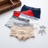 5pcs Kids Underwears Boy Breathable Pure Cotton Soild Color Boxer Briefs ABC5 pack