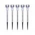 5pcs Outdoor LED Solar Lawn Lights With 2V 40MAH Solar Panel IP55 Waterproof Stainless Steel Stake Lights Garden Lamp  4 5 x 29 5cm 5 5 x 36 5cm  5 5cm