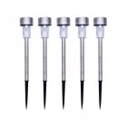 5pcs Outdoor LED Solar Lawn Lights With 2V/40MAH Solar Panel IP55 Waterproof Stainless Steel Stake Lights Garden Lamp