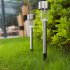 5pcs Outdoor LED Solar Lawn Lights With 2V 40MAH Solar Panel IP55 Waterproof Stainless Steel Stake Lights Garden Lamp  4 5 x 29 5cm 5 5 x 36 5cm  5 5cm