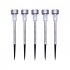 5pcs Outdoor LED Solar Lawn Lights With 2V 40MAH Solar Panel IP55 Waterproof Stainless Steel Stake Lights Garden Lamp  4 5 x 29 5cm 5 5 x 36 5cm  5 5cm