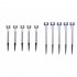 5pcs Outdoor LED Solar Lawn Lights With 2V 40MAH Solar Panel IP55 Waterproof Stainless Steel Stake Lights Garden Lamp  4 5 x 29 5cm 5 5 x 36 5cm  5 5cm