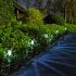 5pcs Outdoor LED Solar Lawn Lights With 2V 40MAH Solar Panel IP55 Waterproof Stainless Steel Stake Lights Garden Lamp  4 5 x 29 5cm 5 5 x 36 5cm  5 5cm