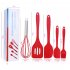 5pcs Silicone Kitchen Utensils Set With Scraper Spatula Egg Beater Heat Resistant Non stick Baking Tools black