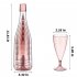 5pcs Wine Glass Set With Storage Container  30x8 5cm Detachable Bottom Plastic Wine Glasses  Bar Goblet Champagne Glass Cold Drink Glass green