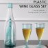 5pcs Wine Glass Set With Storage Container  30x8 5cm Detachable Bottom Plastic Wine Glasses  Bar Goblet Champagne Glass Cold Drink Glass blue