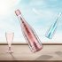 5pcs Wine Glass Set With Storage Container  30x8 5cm Detachable Bottom Plastic Wine Glasses  Bar Goblet Champagne Glass Cold Drink Glass pink