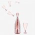 5pcs Wine Glass Set With Storage Container  30x8 5cm Detachable Bottom Plastic Wine Glasses  Bar Goblet Champagne Glass Cold Drink Glass blue