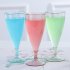 5pcs Wine Glass Set With Storage Container  30x8 5cm Detachable Bottom Plastic Wine Glasses  Bar Goblet Champagne Glass Cold Drink Glass blue
