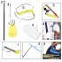 5pcs lot Flute Cleaning Tools Care Suit Tube Cloth Rod Screwdriver Gloves Kit yellow