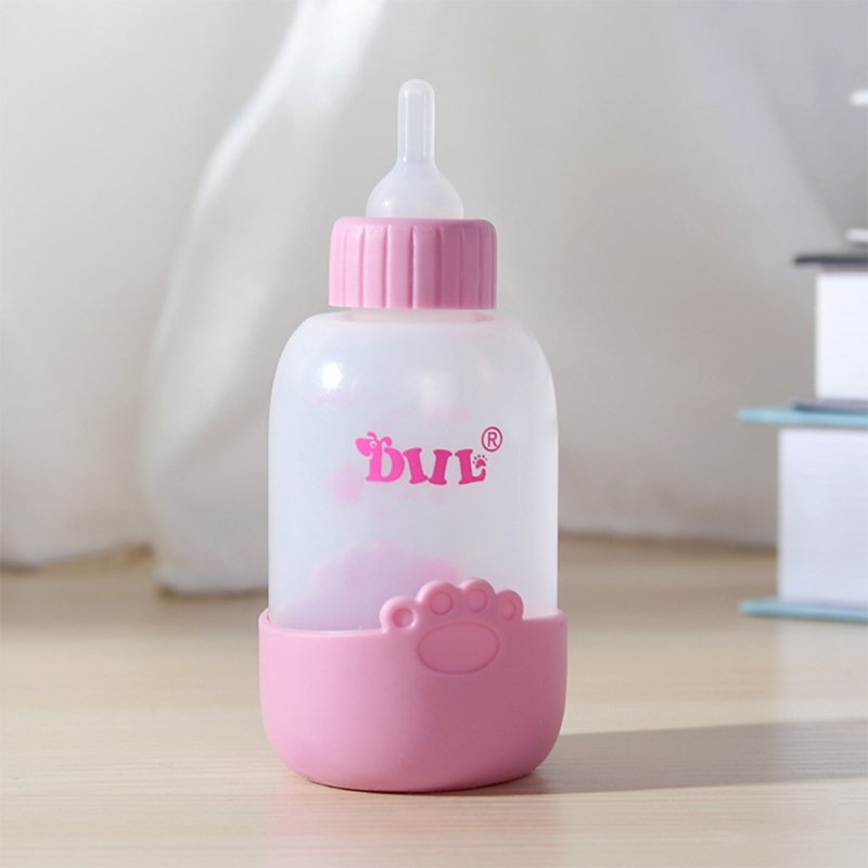 5pcs/set 100ml Silicone Pet Feeding  Bottle Set For Dogs Cats Pet Caring Supplies 100ML_Pink