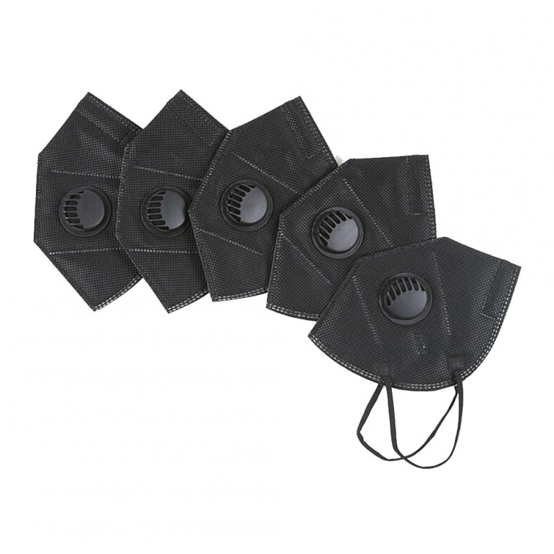 5pcs/set Disposable KN95 Respirator black