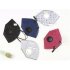 5pcs set Disposable Activated Carbon Anti smog Dustproof KN95 Respirator Dark blue
