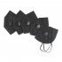 5pcs set Disposable Activated Carbon Anti smog Dustproof KN95 Respirator Wine red