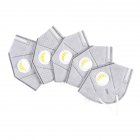 5pcs set Disposable Activated Carbon Anti smog Dustproof KN95 Respirator gray