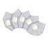 5pcs set Disposable Activated Carbon Anti smog Dustproof KN95 Respirator gray