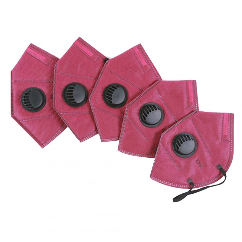 5pcs/set Disposable KN95 Respirator red