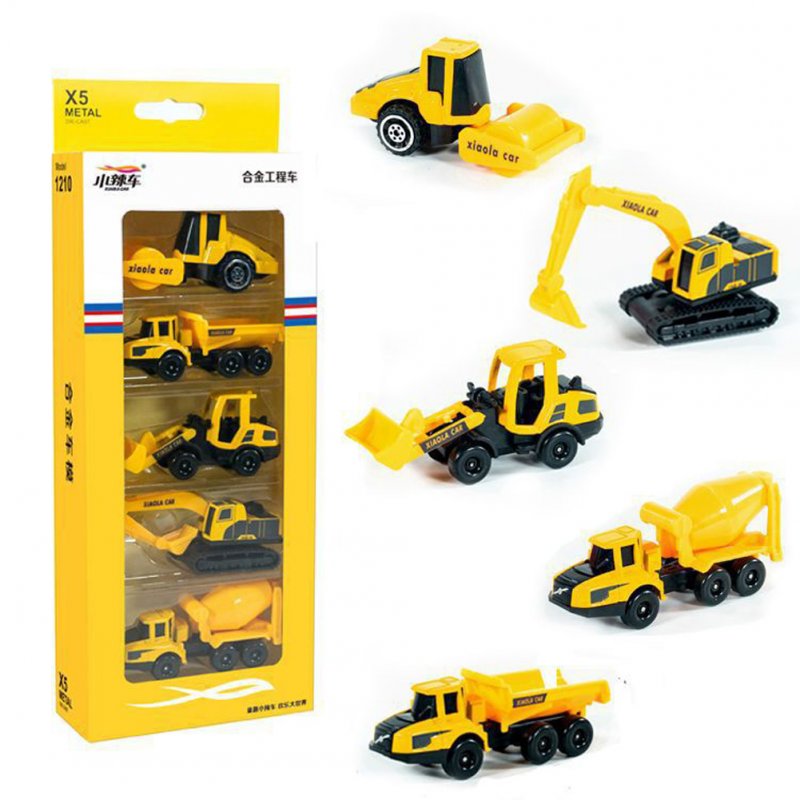 5pcs/set High Simulation Car Toys Vehicles Model Educational Toy for Kids 1210-901
