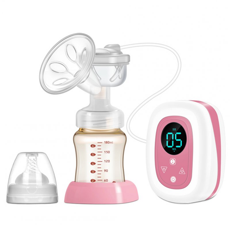 5pcs/set PP Painless  Breast  Pump Electric Silent Rechargeable Lithium Automatic Battery Breast Pump Pink