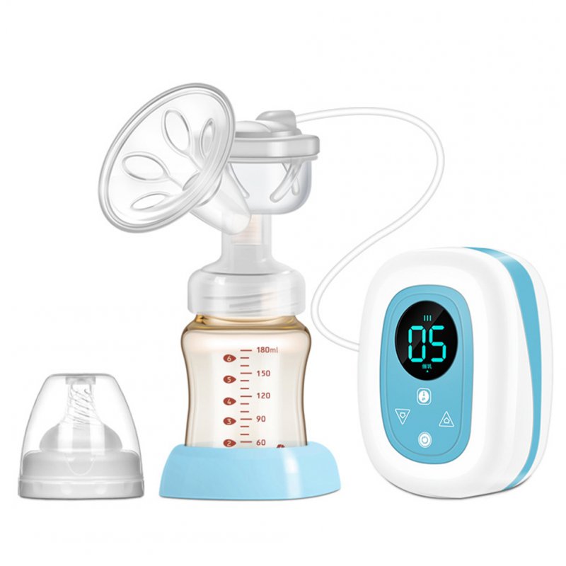 5pcs/set PP Painless  Breast  Pump Electric Silent Rechargeable Lithium Automatic Battery Breast Pump blue