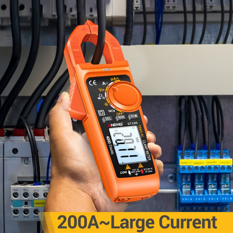 ANENG St185 Digital Clamp Meter Multimeter 4000 Counts Auto-ranging Tester AC DC Voltage Current Detection Pen 