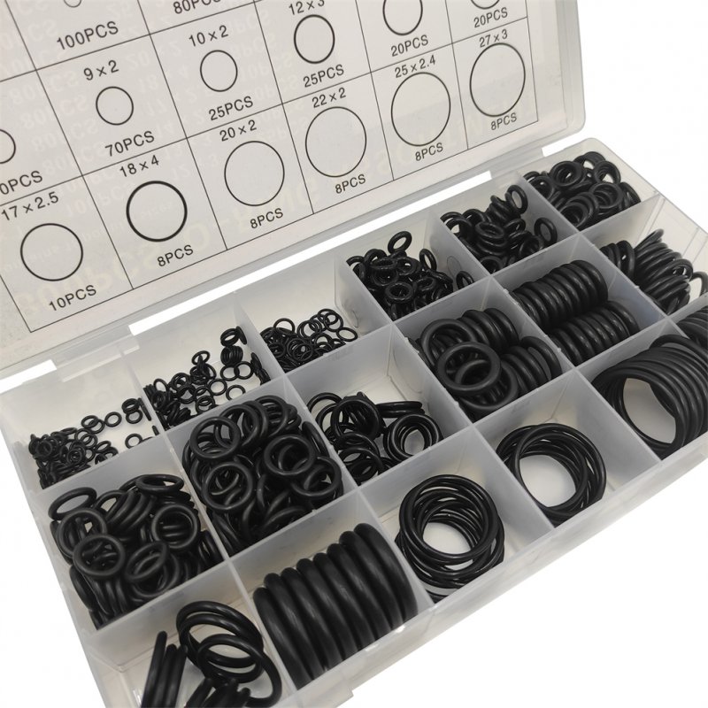 800pcs Rubber O-ring Assortment Set 18 Sizes High Temperature Resistance Gaskets Washer Sealing Ring 