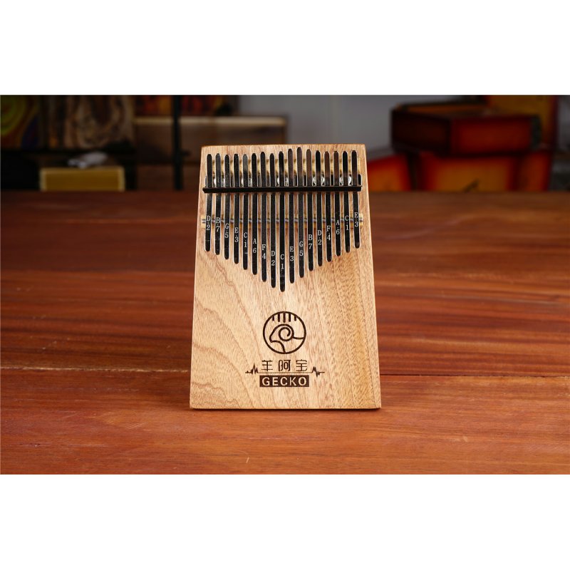 17 Keys Kalimba Thumb Piano Mahogany Wooden in C Music Instrument Toy Gift Wood color