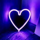 5v Led Neon Light Love Shape For Wedding Party Proposal Birthday Confession Scene Layout Decoration Purple